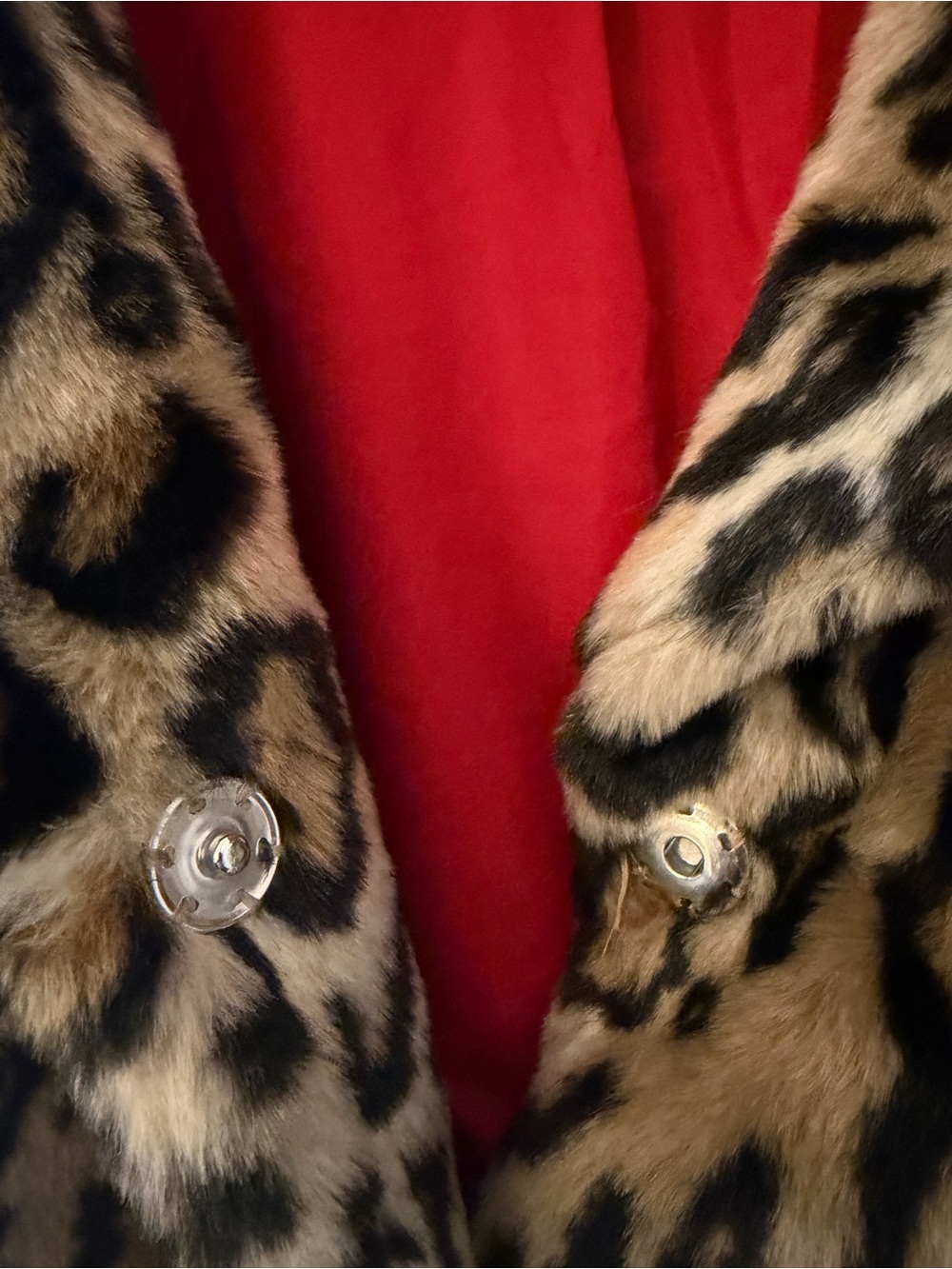 Who What Wear Leopard Print Faux-Fur Cropped Jacket - Tan, Black, Cream - Picture 7 of 11